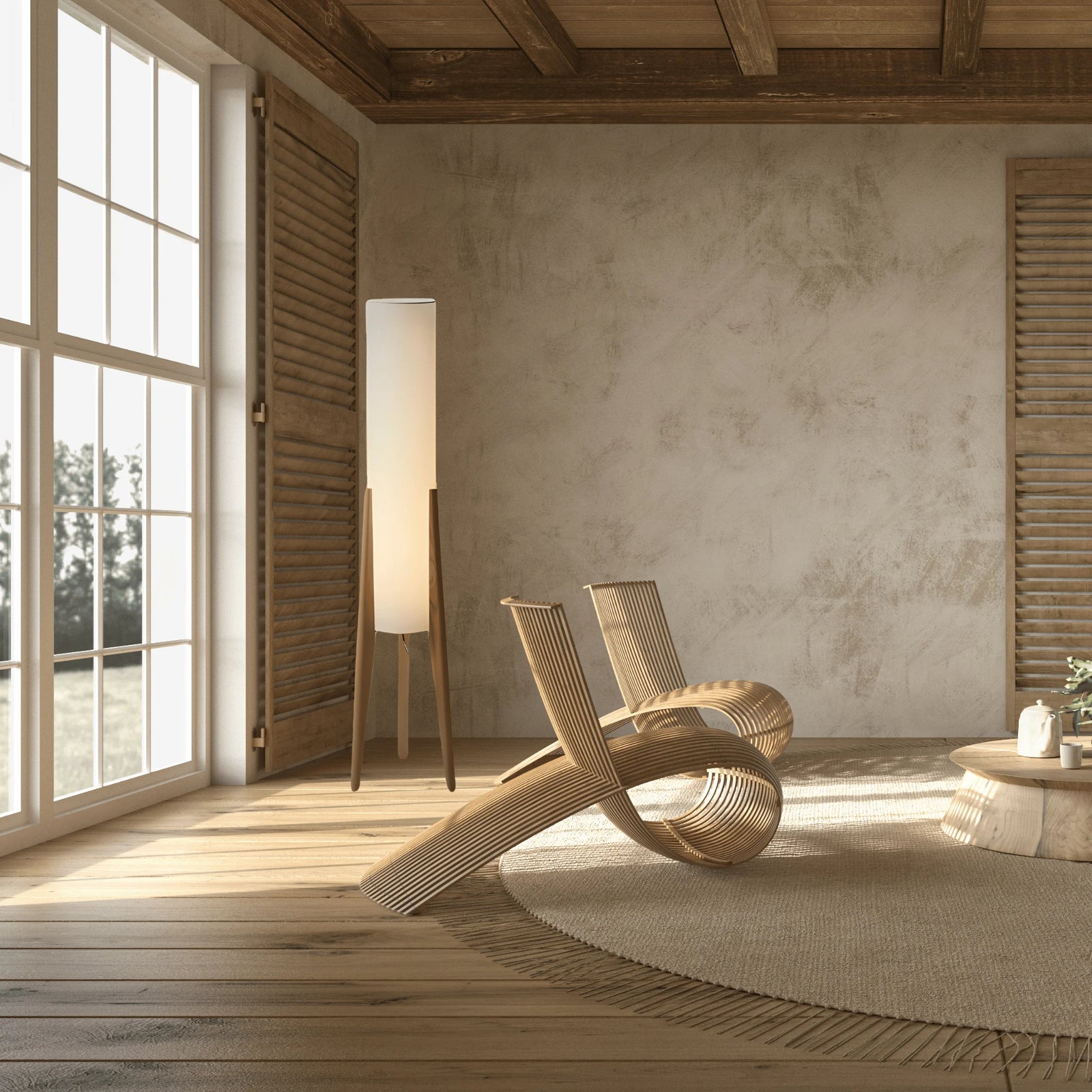 Abat Jour Scandinave Marron Clair