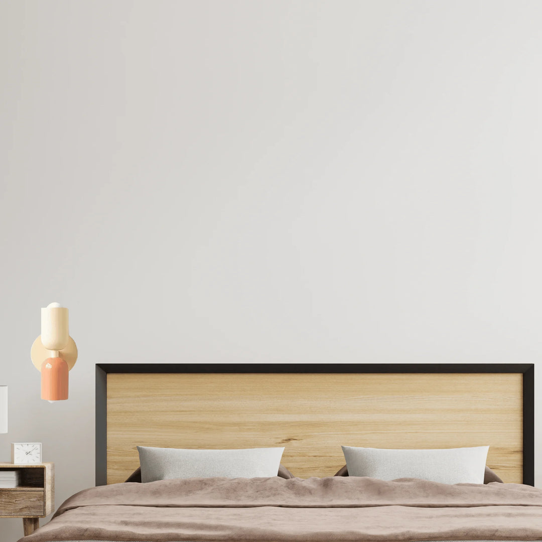 Applique Murale Design Scandinave Blanche et Rose