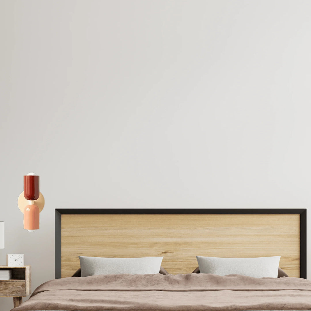 Applique Murale Design Scandinave Rouge et Rose