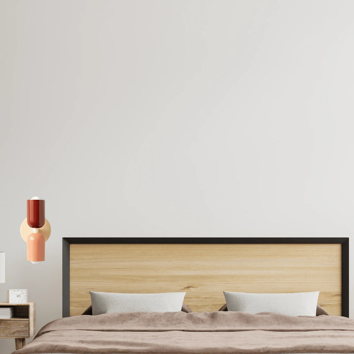 Applique Murale Design Scandinave Rouge et Rose