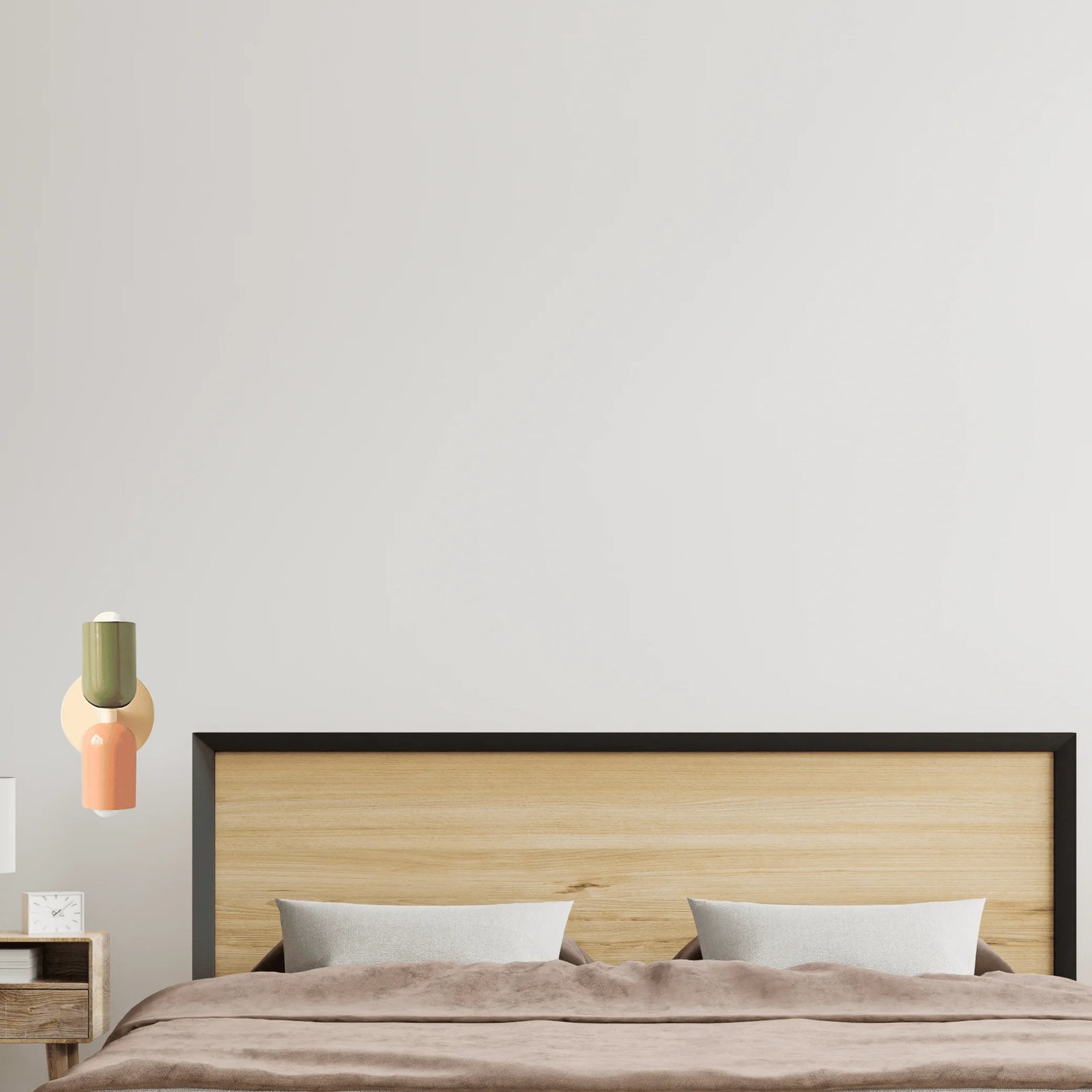 Applique Murale Design Scandinave Verte et Rose