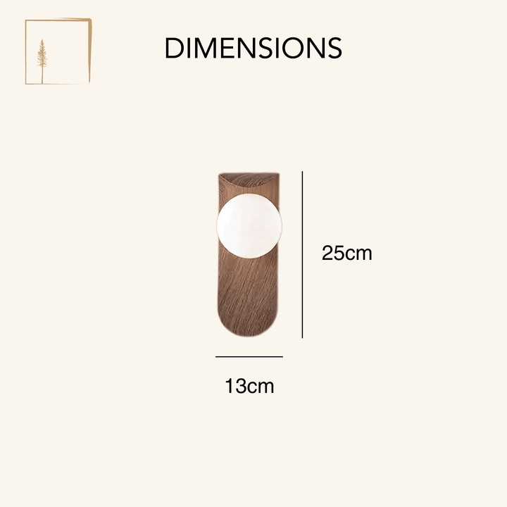 Dimensions Applique Scandinave en Bois
