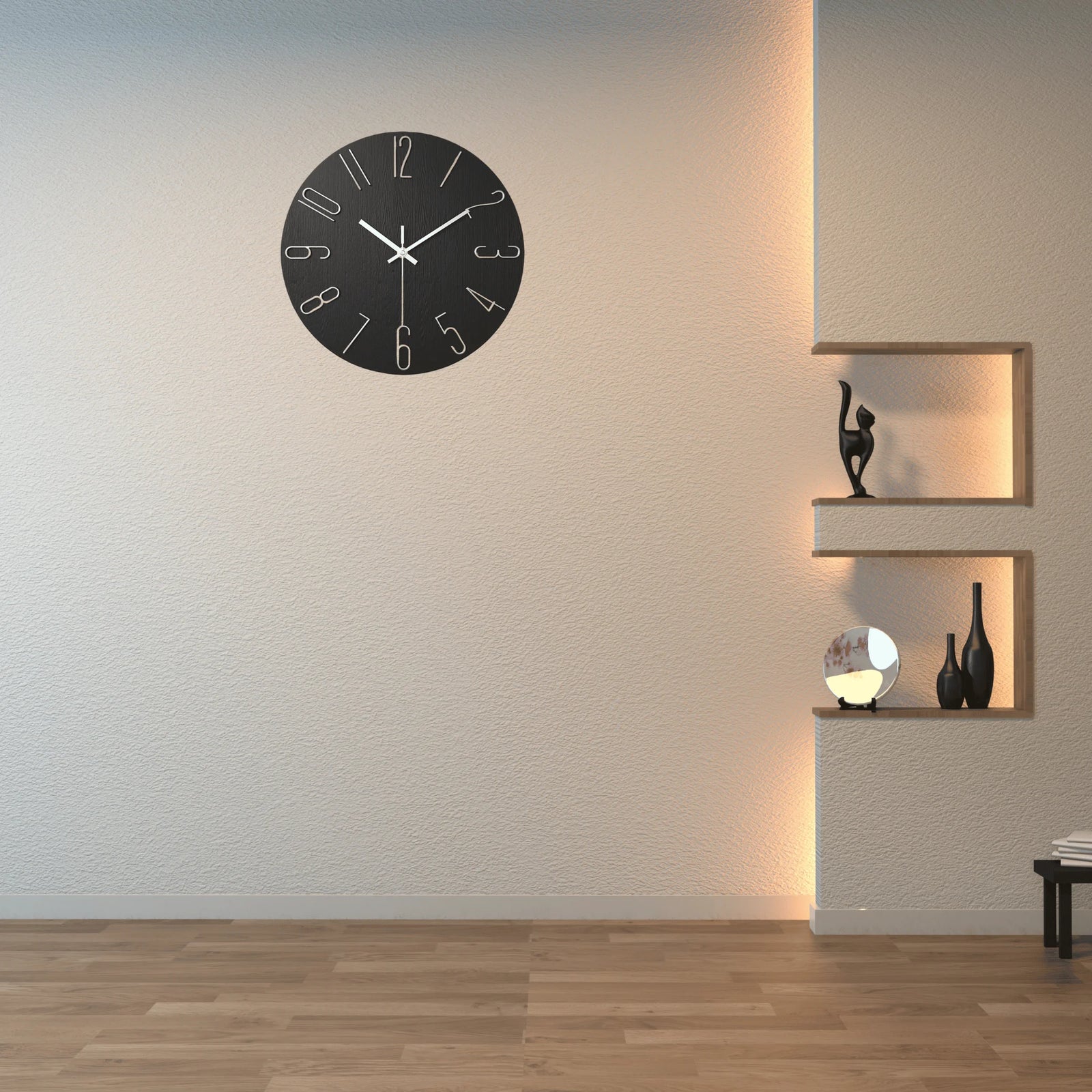 Horloge Scandinave Noire et Blanche