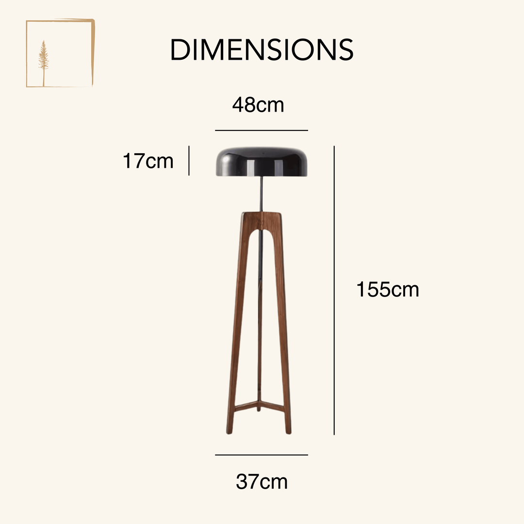 Dimensions Lampadaire en Bois Scandinave