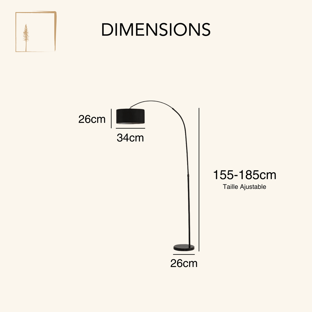 Dimensions Lampadaire Scandinave