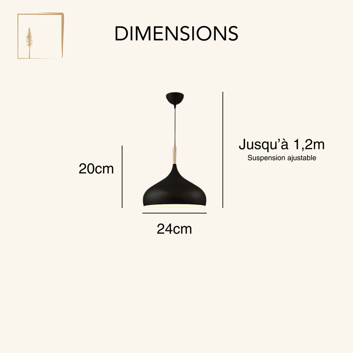 Dimensions Luminaire Scandinave