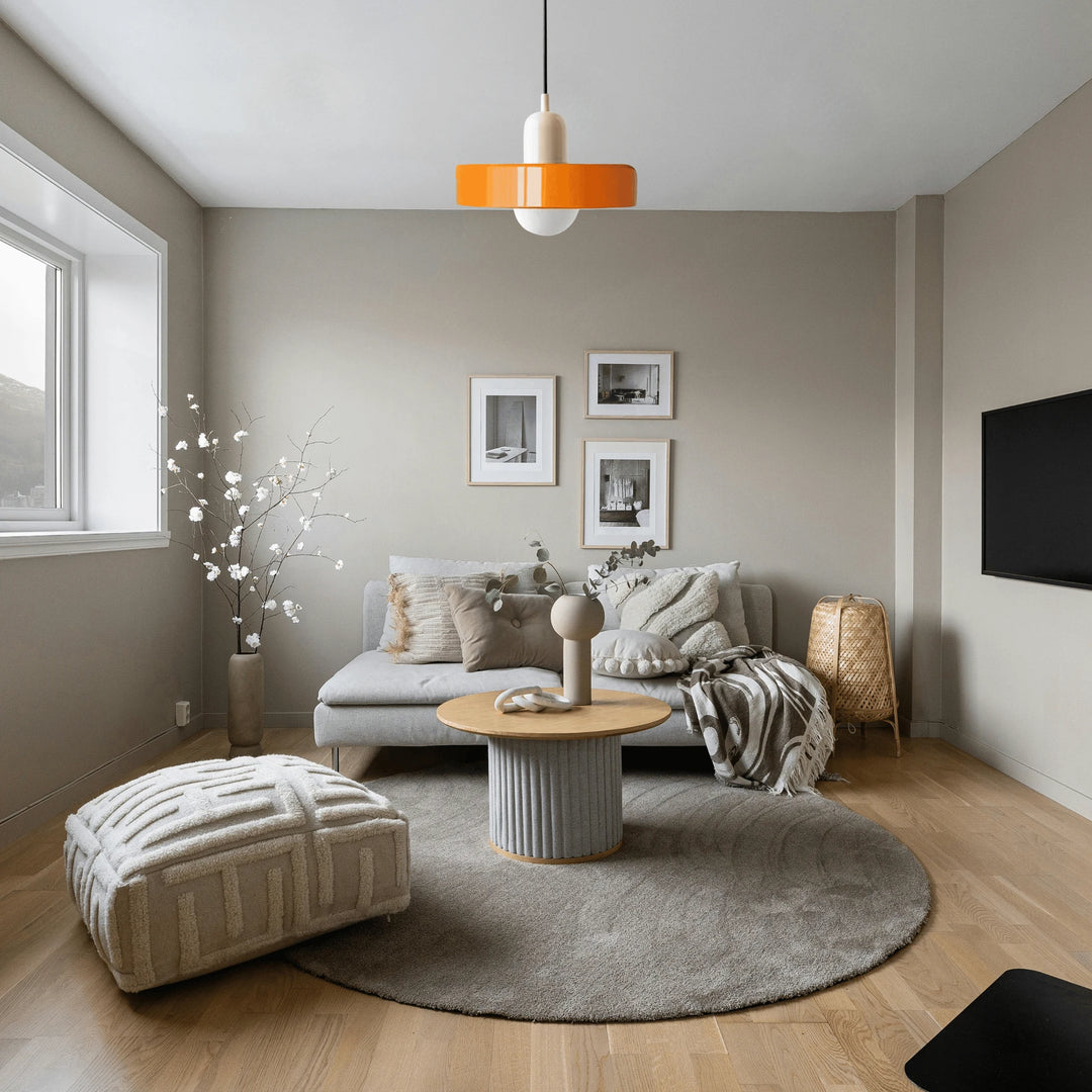 Luminaire Style Scandinave Beige et Orange