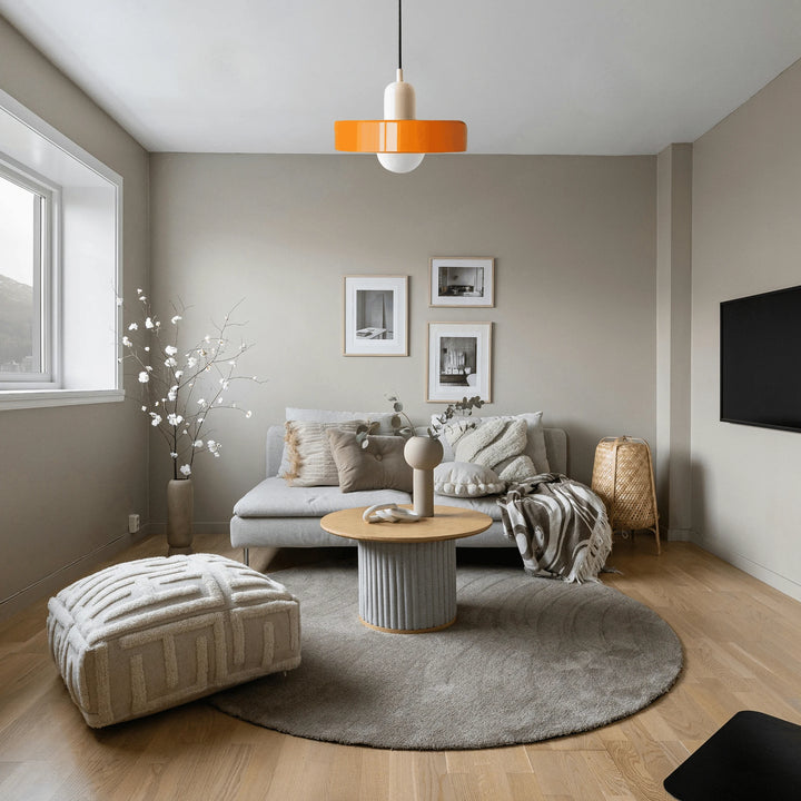 Luminaire Style Scandinave Beige et Orange