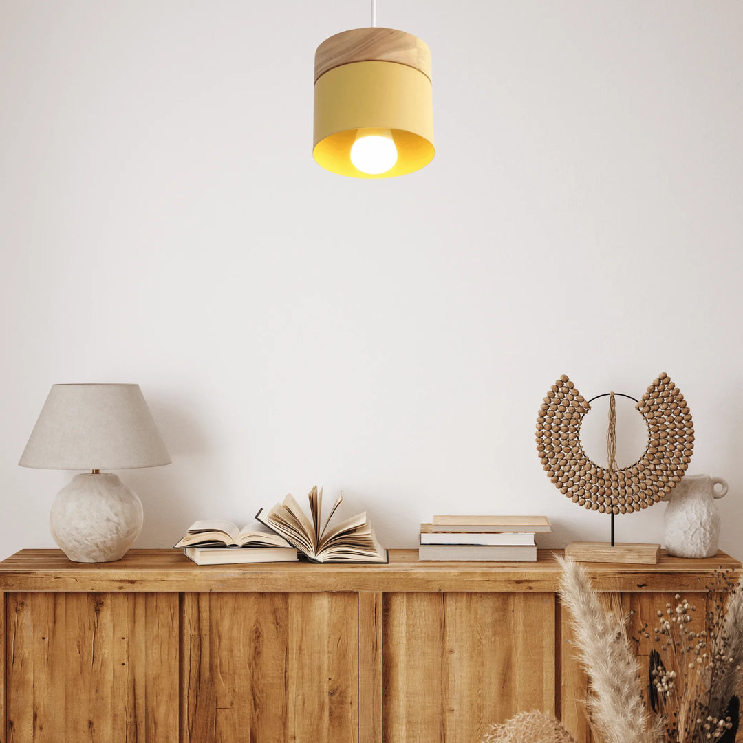 Luminaire Suspendu Scandinave Jaune