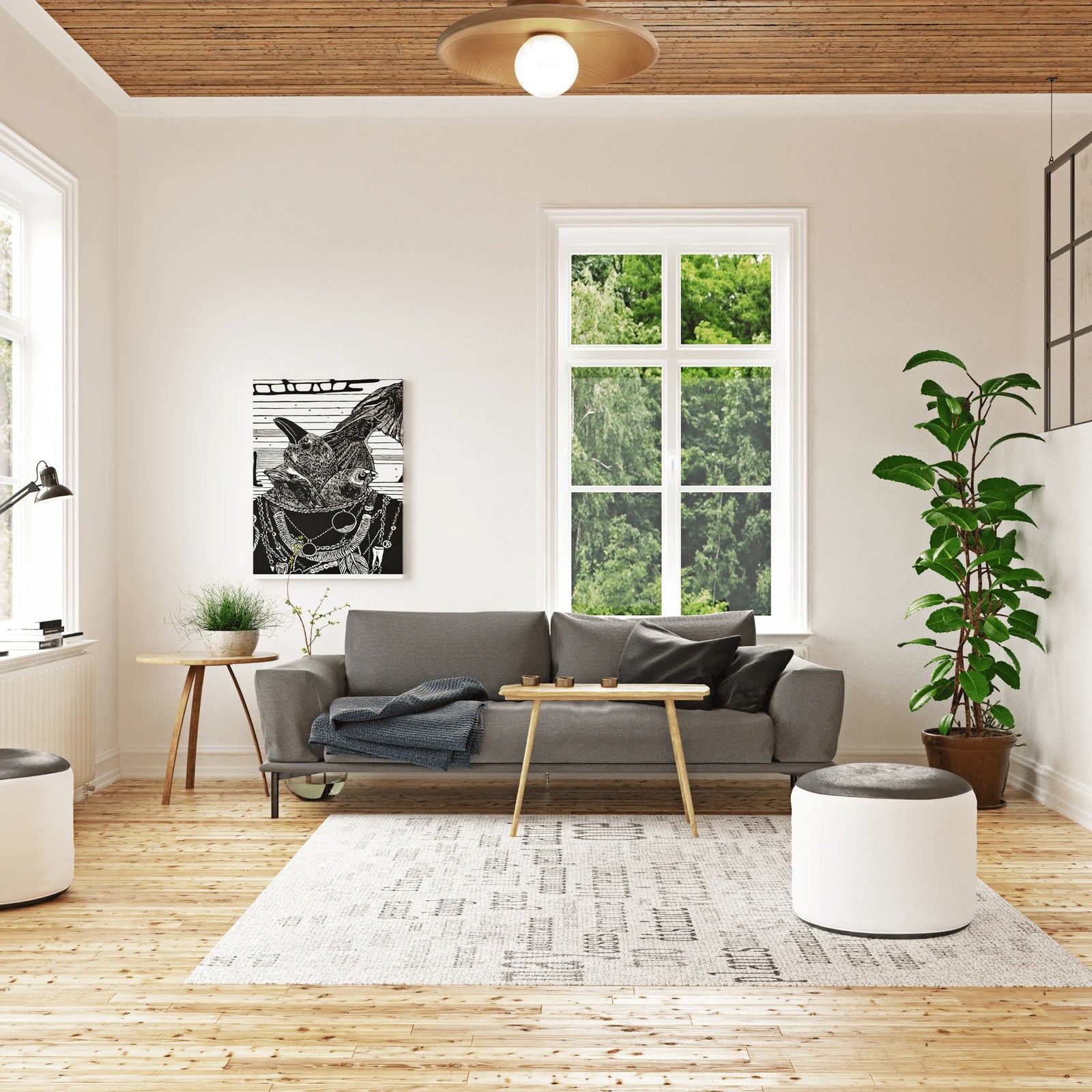 Plafonnier Nordique Chêne