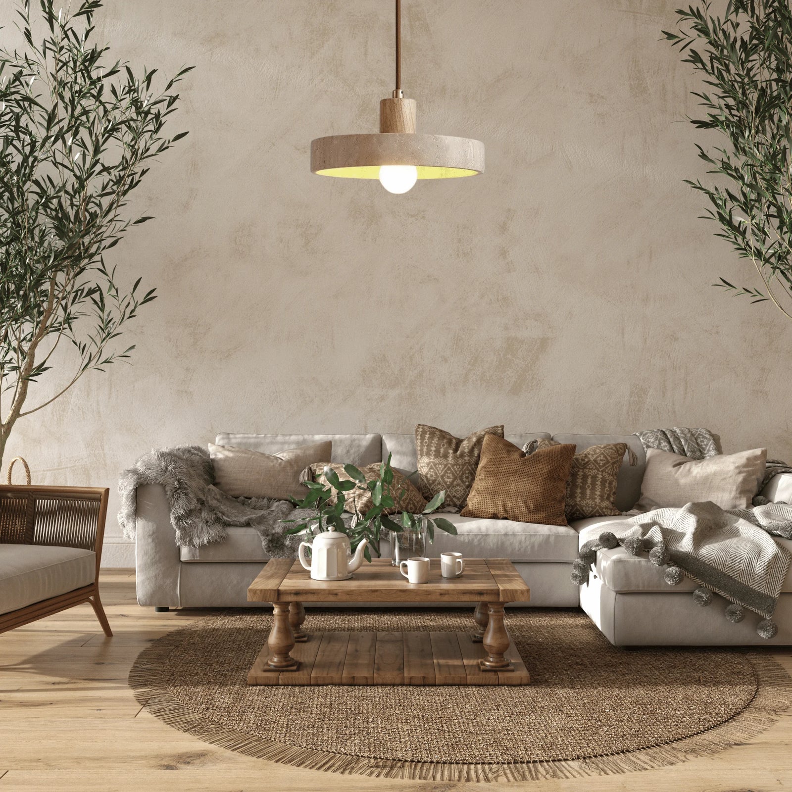 Suspension Scandinave Vintage Chêne