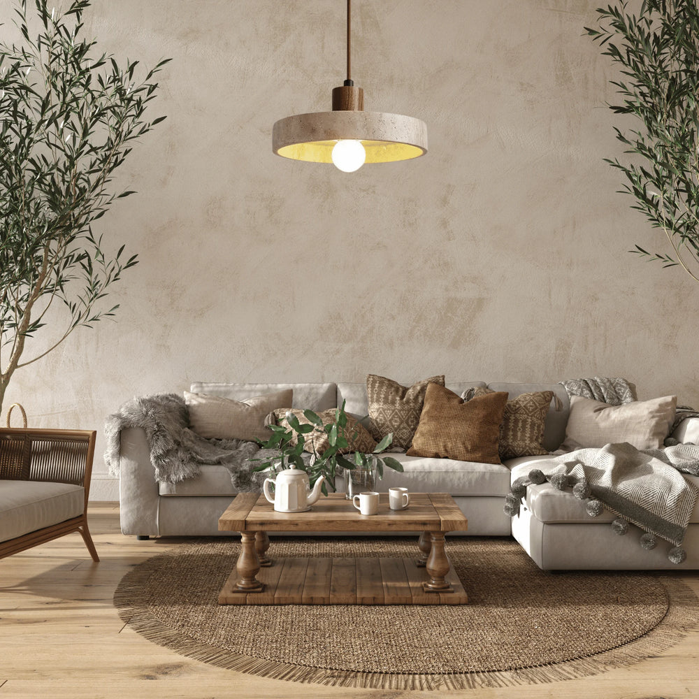 Suspension Scandinave Vintage Noyer