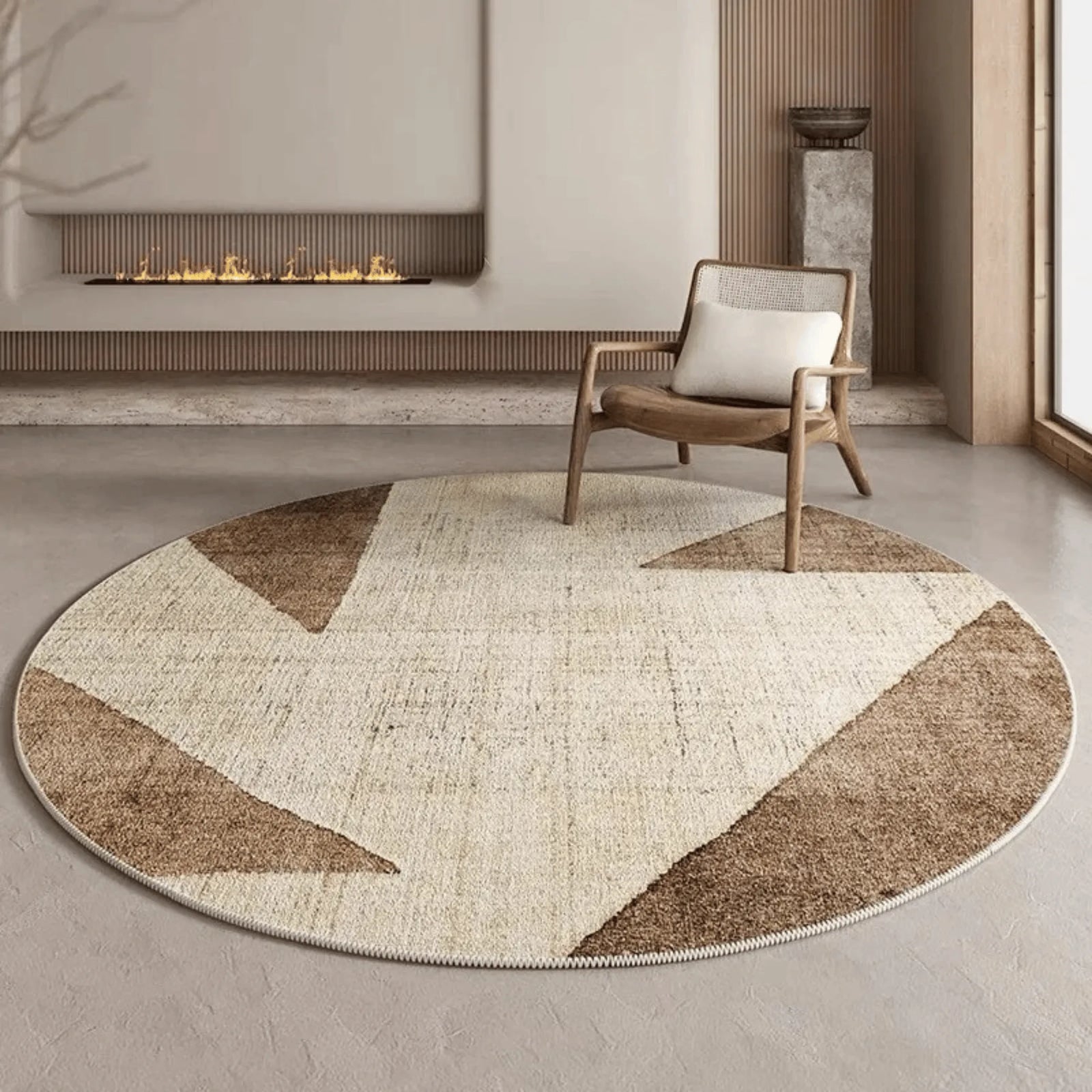 Tapis Rond Scandinave Modèle 1