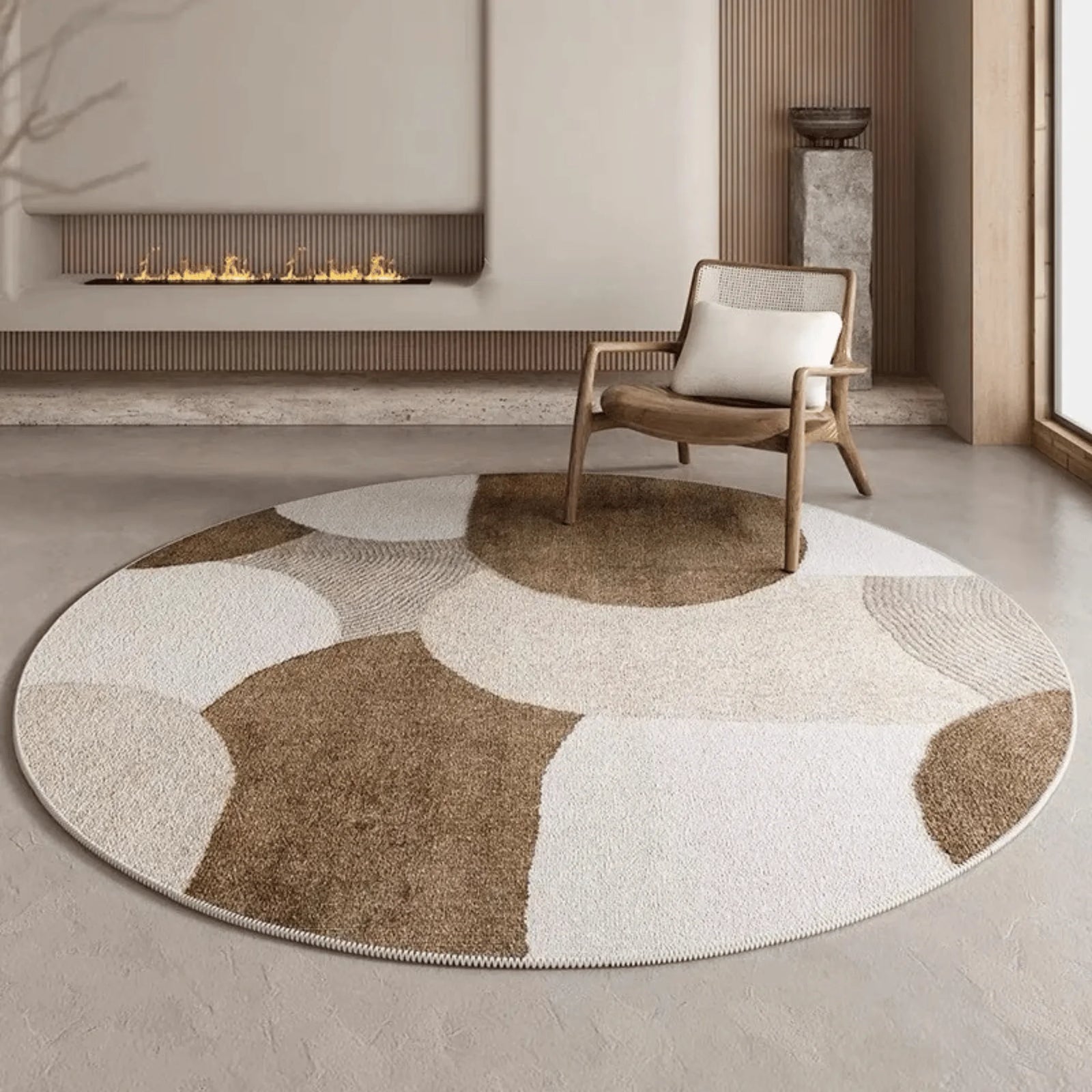 Tapis Rond Scandinave Modèle 2